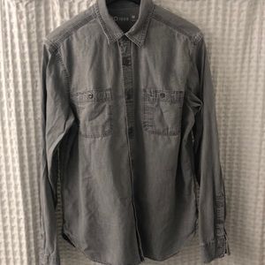 Grey Gap Denim Button Down